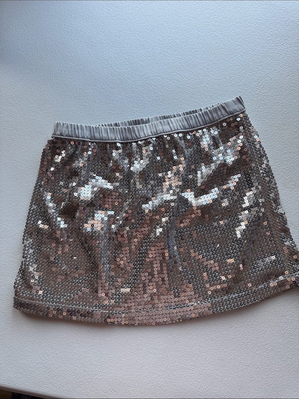 Cherokee Girls' Silver Sequin Mini Skirt